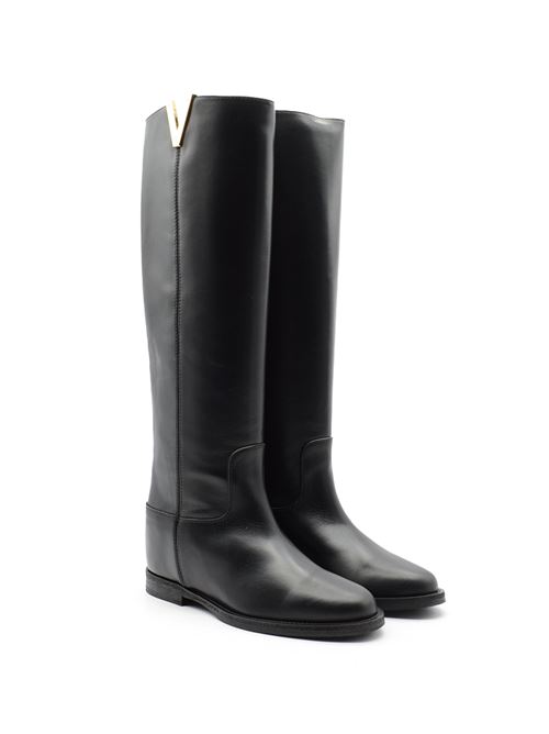 STIVALE TUBOLARE ZEPPA NERO VIA ROMA 15 | 2568PBLK ORO